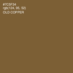 #7C5F34 - Old Copper Color Image